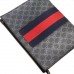 Gucci Men's GG Supreme Web Pouch 475316 Black/Grey 2018