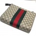 Gucci Men's GG Supreme Web Pouch 475316 Beige 2018