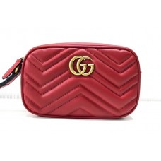 Gucci GG Marmont Matelassé Clutch 443438 Red 2018