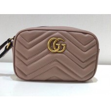 Gucci GG Marmont Matelassé Clutch 443438 Dusty Pink  2018