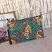 Gucci  GG Supreme mens portfolios bengal pouch clutch Bag 451473 green(MS-741501)