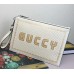Gucci Guccy Leather Pouch ‎510489 White/Gold 2018