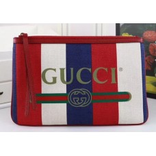 Gucci Print Pouch ‎524788 Sylvie Stripe Canvas 2018