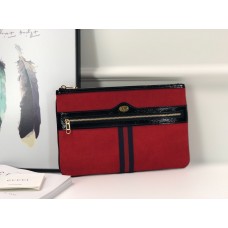 Gucci Ophidia Suede Pouch 517551 Red 2018