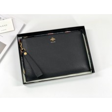 Gucci Animalier Leather Pouch 523684 Black