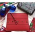 Gucci leather studded pouch 427003 red