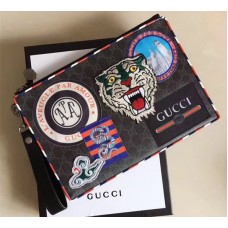 Gucci Courrier GG Supreme Pouch 496346 Black 2018