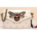 GUCCI BROADWAY LEATHER CLUTCH WITH PEARS 453778 2017 WHITE