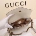 GUCCI BROADWAY LEATHER CLUTCH WITH PEARS 453778 2017 WHITE