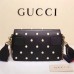 GUCCI BROADWAY LEATHER CLUTCH WITH PEARS 453778 2017 BLACK