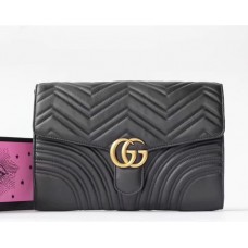 Gucci GG Marmont Clutch ‎498079 Black 2018