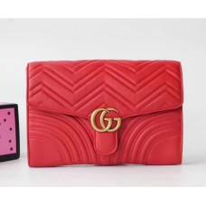Gucci GG Marmont Clutch ‎498079 Red 2018