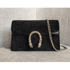Gucci Dionysus GG Velvet Super Mini Bag 476432 Black 2018
