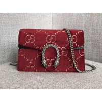 Gucci Dionysus GG Velvet Super Mini Bag 476432 Red 2018