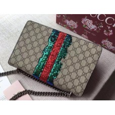 Gucci Dionysus GG Supreme embroidered Medium bag 400235 Burgundy