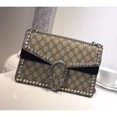 Gucci Dionysus GG Small Crystal Shoulder Bag 400249 Black 2018