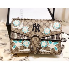 Gucci Dionysus Small Shoulder Bag with NY Yankees™ Patch 400249 Beige 2018