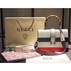 Gucci Dionysus leather top handle bag In Green 421999