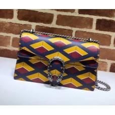 Gucci Dionysus Small GG Shoulder Bag 400249 Red/Blue/Yellow 2018