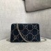 Gucci Dionysus GG Velvet Super Mini Bag 476432 Dark Blue 2018