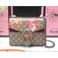 Gucci Dionysus GG Supreme Blooms Mini Bag ‎421970 Burgundy 2018