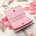 Gucci Queen Margaret Leather Card Case 476072 Pink 2018