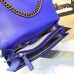 GUCCI GG MARMONT LEATHER SHOULDER BAG 431382 BLUE LEATHER