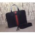Gucci web band canvas slim briefcase 387102