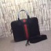 Gucci web band canvas slim briefcase 387102