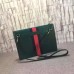 Gucci web and snake leather messenger 429016 green
