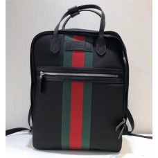 Gucci Men's Nylon Web Backpack 495558 Black 2018