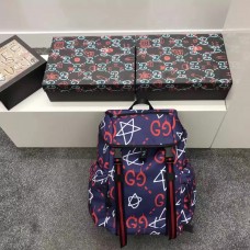 Gucci mens backpacks guccighost canvas techpack 429037 Navy/Red/White(superm-741302)