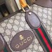 Gucci mens suitcases duffle bags soft GG supreme duffle bag with web 459311 Brown leather(JLX-741302)