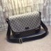 Gucci medium messenger bag 201732 brown leather trim