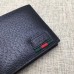 Gucci Leather bi-fold wallet with web 428749