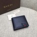 Gucci Leather bi-fold wallet with web 428749
