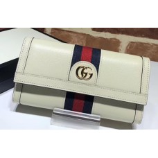 Gucci Web Ophidia Continental Wallet 523153 Leather White 2019