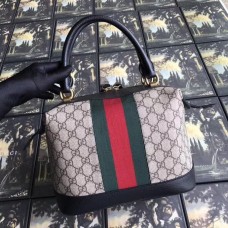 Gucci Ophidia GG Supreme Web Top Handle Bag 523433 Black 2018