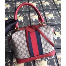 Gucci Ophidia GG Supreme Web Top Handle Bag 523433 Red 2018