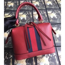 Gucci Ophidia Web Top Handle Bag 523433 Red Leather 2018