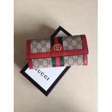 Gucci Ophidia GG Continental Wallet 523153 Red 2018