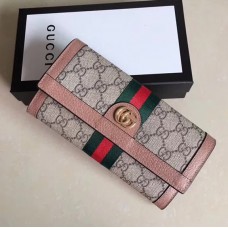 Gucci Ophidia GG Continental Wallet 523153 Pink 2018