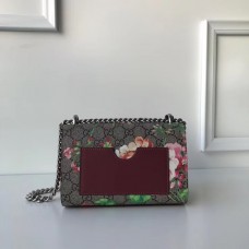 GUCCI FLORAL PRINTED PADLOCK SHOULDER BAG 409487