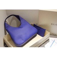 Gucci 362968 Jackie Soft Leather Hobo In Navy