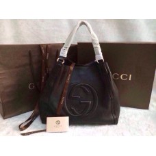 Gucci 282309 Medium Soho Shoulder Bag Black