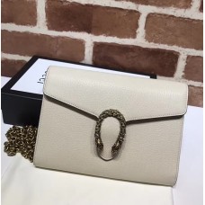 Gucci Dionysus Leather Mini Chain Bag 401231 White 2018