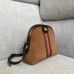 Gucci Domed Shape Ophidia Web GG Small Shoulder Bag 499621 Suede Brown