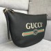 Gucci Vintage Logo Print Half-Moon Hobo Bag 523588 Black 2018