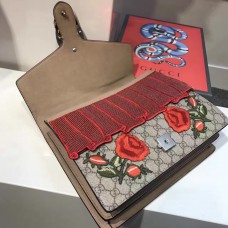 Gucci Dionysus Embroidered Shoulder Bag With Lips and Flowers (SuperM-71911)