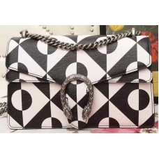 Gucci Dionysus Geometry Shoulder Bag 400249 Black/White 2018